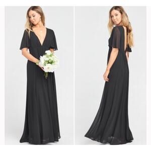 Show Me Your Mumu Faye black flowy Flutter Maxi Dress xl